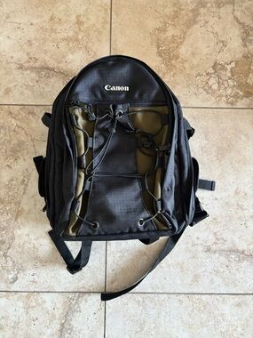 Canon Black and Olive Green Camera Backpack